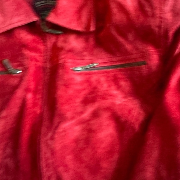 Jessi Lee Red Suede Leather Hip-length Jacket Women’s Size M Vintage Full Zip - Picture 5 of 15